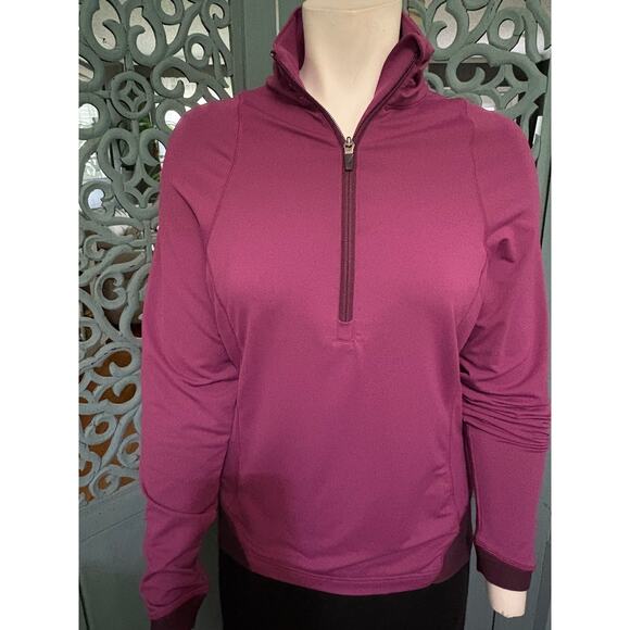 4 Element-Peter Millar Wicking 1/4 Zip Pullover-Purple-Water-Wind-Hot-Cold-50+-L - Picture 1 of 10